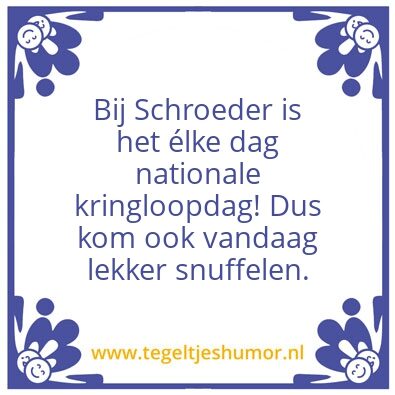 Tegeltje: Nationale Kringloopdag