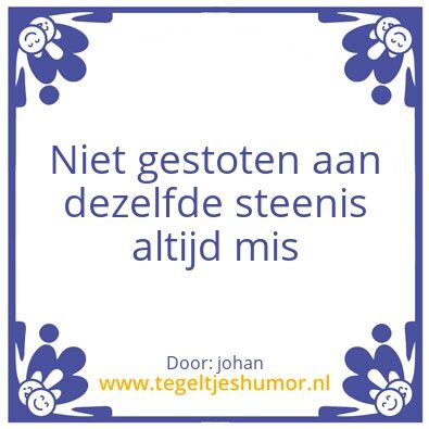 Tegeltje: steen