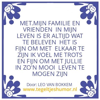 Tegeltje: FAMILIE EN VRIENDEN