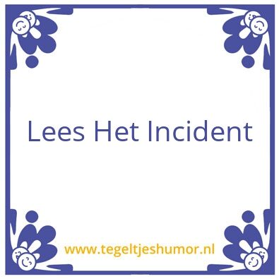 Tegeltje: In