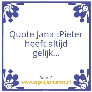 Tegeltje: Pieter