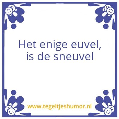 Tegeltje: Sneuvel