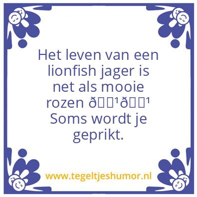 Tegeltje: Lionfish