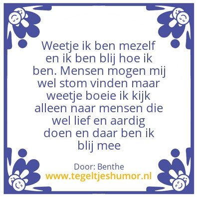 Tegeltje: Iedereen is anders