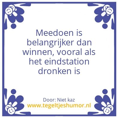 Tegeltje: Winnen