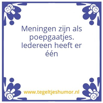 Tegeltje: Poepgat