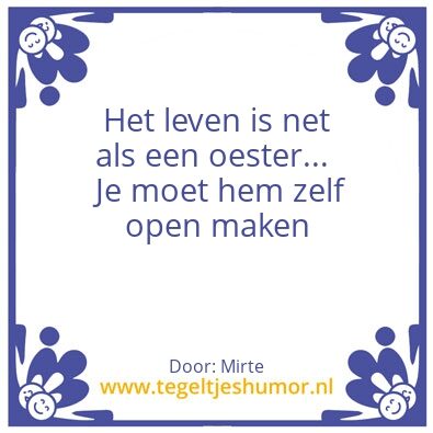 Tegeltje: De oester