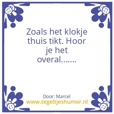 Tegeltje: Klokje