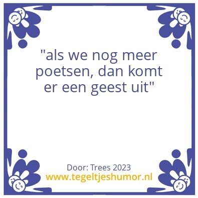 Tegeltje: poetsen