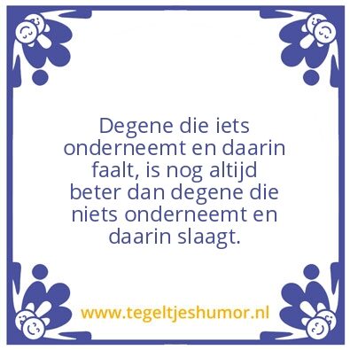 Tegeltje: Ondernemen