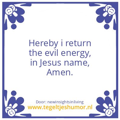 Tegeltje: Hereby i return the spells