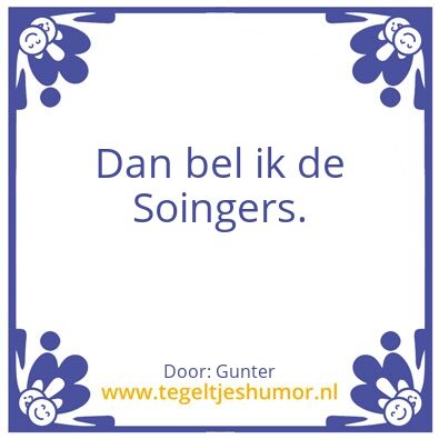 Tegeltje: Siongers