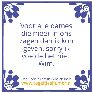 Tegeltje: SORRY !