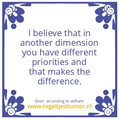 Tegeltje: another dimension