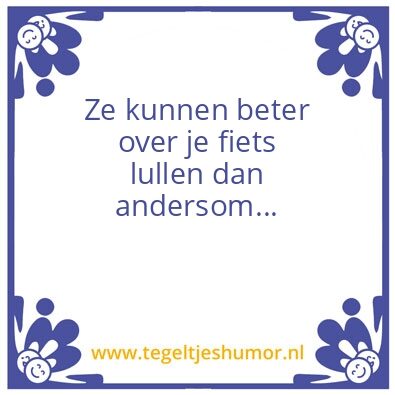 Tegeltje: Fiets