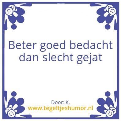Tegeltje: jatwerk