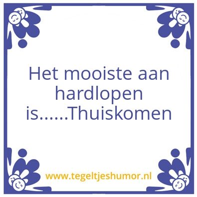 Tegeltje: Hardlopem
