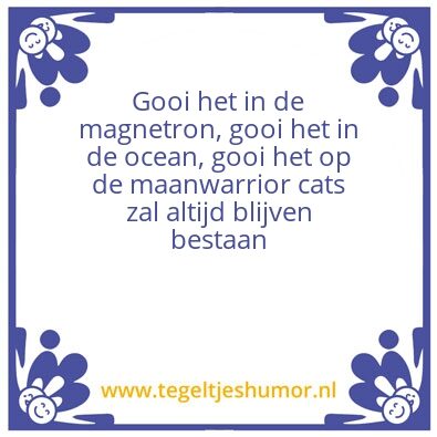 Tegeltje: Warrior Cats