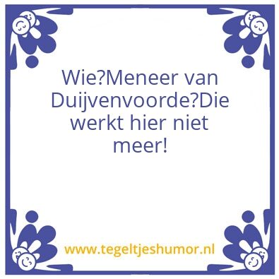Tegeltje: Pensioen