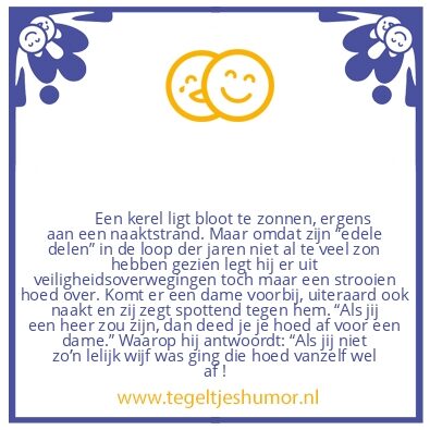 Tegeltje: Ben ik geen heer?