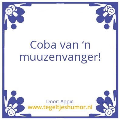 Tegeltje: Coba