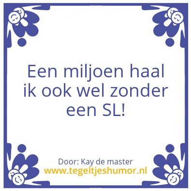 Tegeltje: Millionair