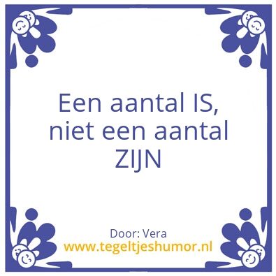 Tegeltje: Enkelvoud