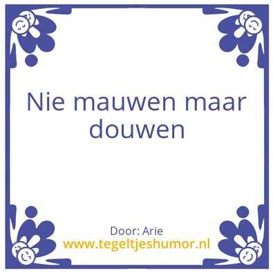 Tegeltje: Arie