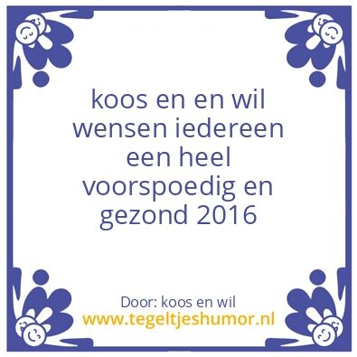 Tegeltje: nieuwjaar.