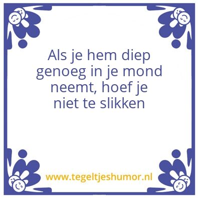 Tegeltje: Tip van de dag