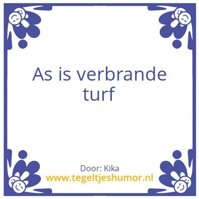 Tegeltje: As