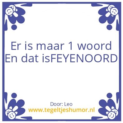 Tegeltje: Feijenoord