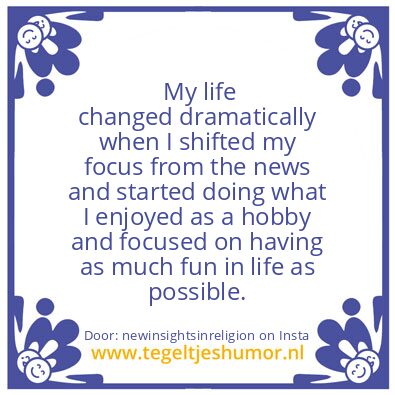 Tegeltje: life changed dramatically