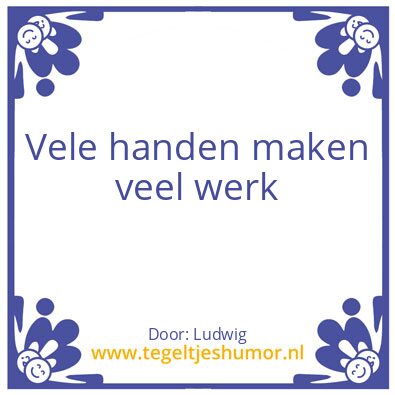 Tegeltje: Werk