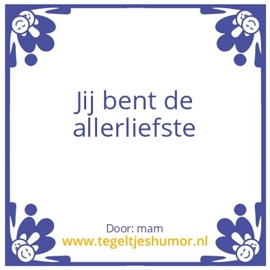 Tegeltje: zomaar