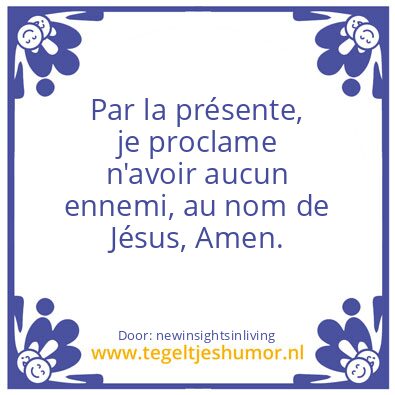 Tegeltje: Hereby i proclaim to have no