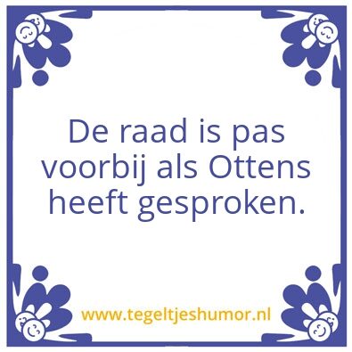 Tegeltje: Raad