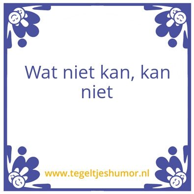Tegeltje: Kann