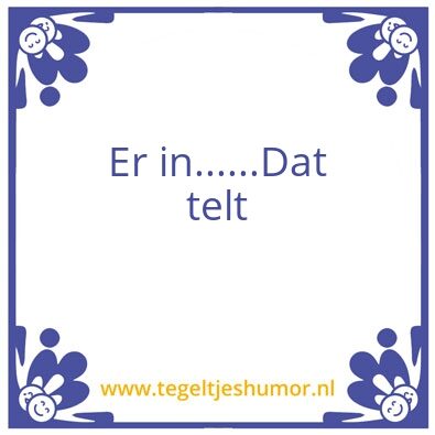 Tegeltje: Techniek