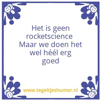 Tegeltje: Rocketscience