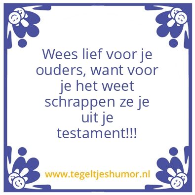 Tegeltje: Lief