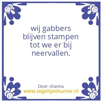 Tegeltje: stampuuh