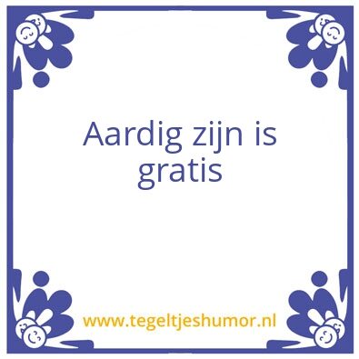 Tegeltje: Tegel Dries