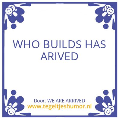 Tegeltje: AL IS WELL