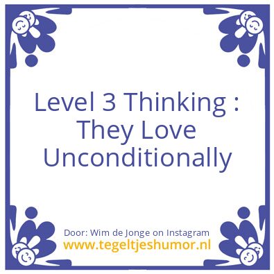 Tegeltje: Level 3 Thinking