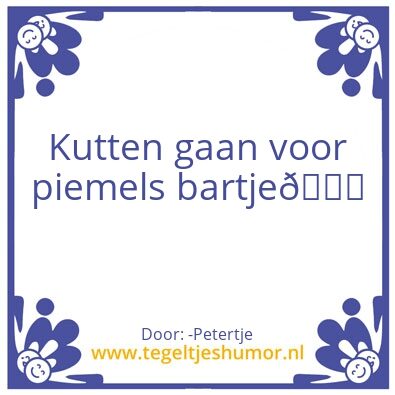 Tegeltje: Kut