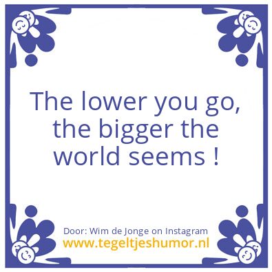 Tegeltje: How you experiance the world !