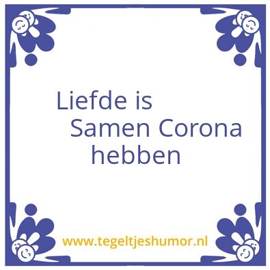 Tegeltje: Corona