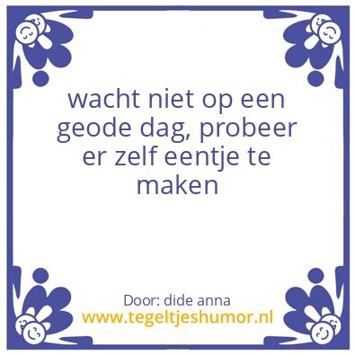 Tegeltje: wachten