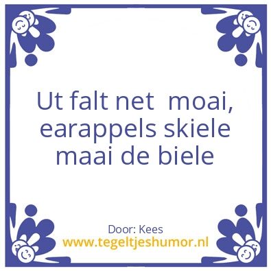 Tegeltje: fries gezegde